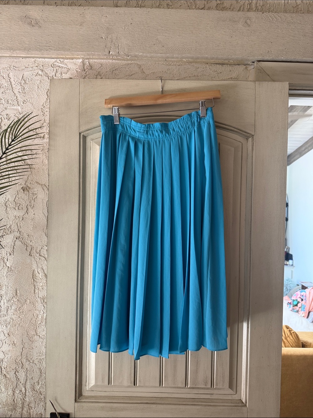 J. Crew Light Blue Pleated Waist Skirt - Picture 4 of 7